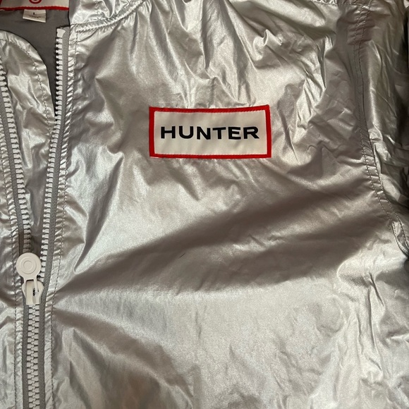 🩷Men's Hooded Zip-Up Windbreaker Jacket Hunter for Target Silver Size Large - Picture 4 of 5